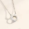 Korean love circle necklace women ins simple temperament niche design cold wind collarbone chain