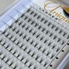 Middle Sticky Small Tray 144 Fans Short Stem 9d Lashes 0.05 D Curl Eyelash Extensions Darkness Eyelashes