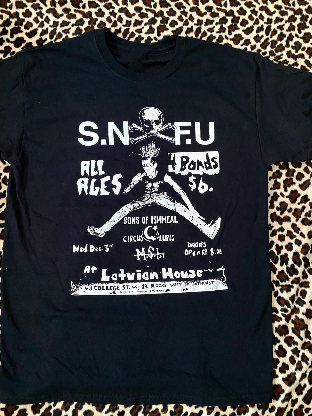 SNFU Vintage Flyer Tee Shirt Tee Unisex Men Women EM025 Unisex T-Shirt M