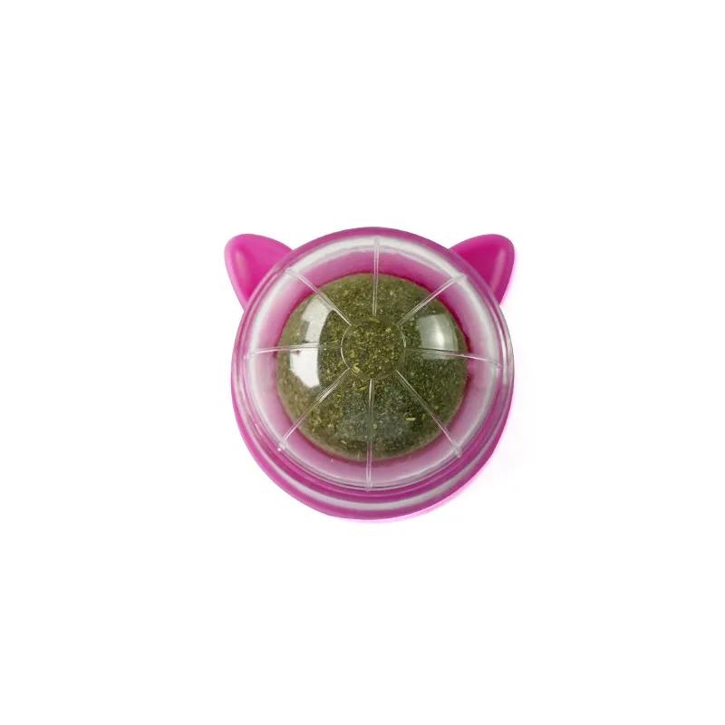 

Rotating Cat Mint Ball New Cat s ears (Steamed cat-ear shaped bread) Pet Molar Toy Interactive Lickle Pet Products розовый