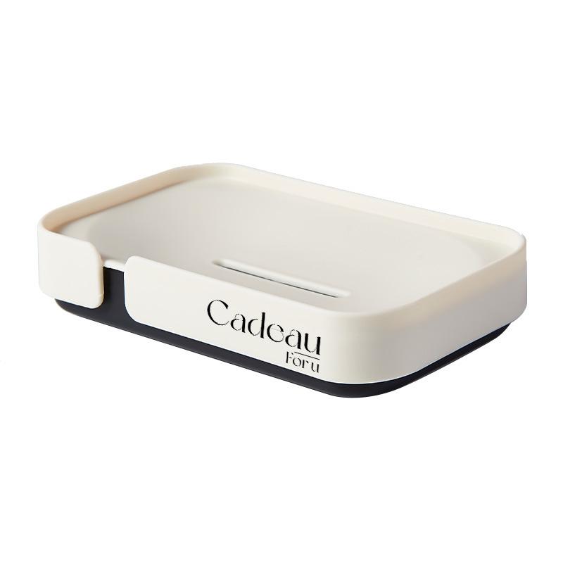 Double Layer Soap Dish for Dorm Bathroom - Countertop Storage and Drain Box