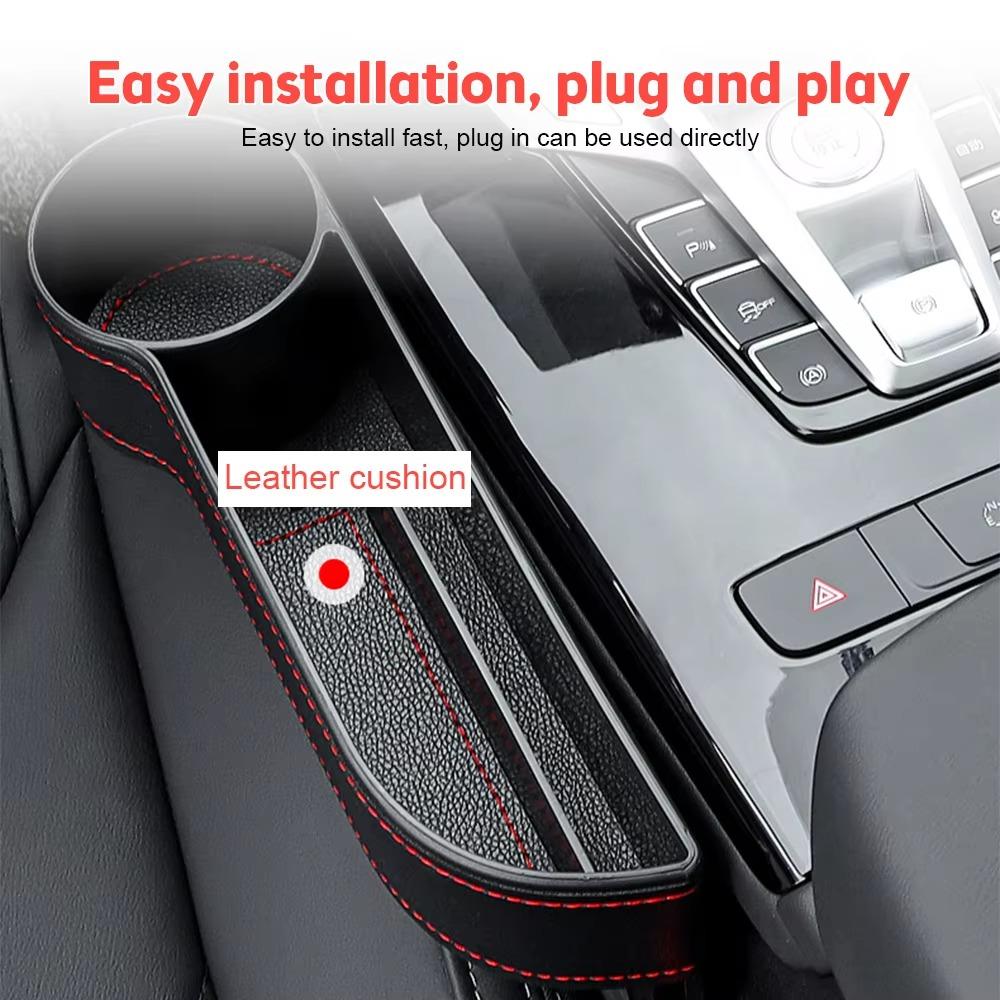 Storage Rack Car Storage Organizer PU Leather Car Cup Holder Car Seat Gap Storage Box  Universal