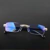 Ultra Light Rimless Diamond Edge Trimming Anti Blue Light Reading Glasses Men Women Radiation-resistant Presbyopia Eyeglasses