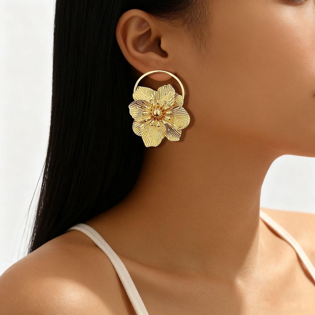 Niche Design High-Grade Fringed Flower Earrings Are Suitable For Women'S Banquet Party Wear Earrings