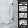 304 Stainless Steel Foldable U-Shaped Anti-Slip Safety Armrest for Elderly Toilet Assistance.