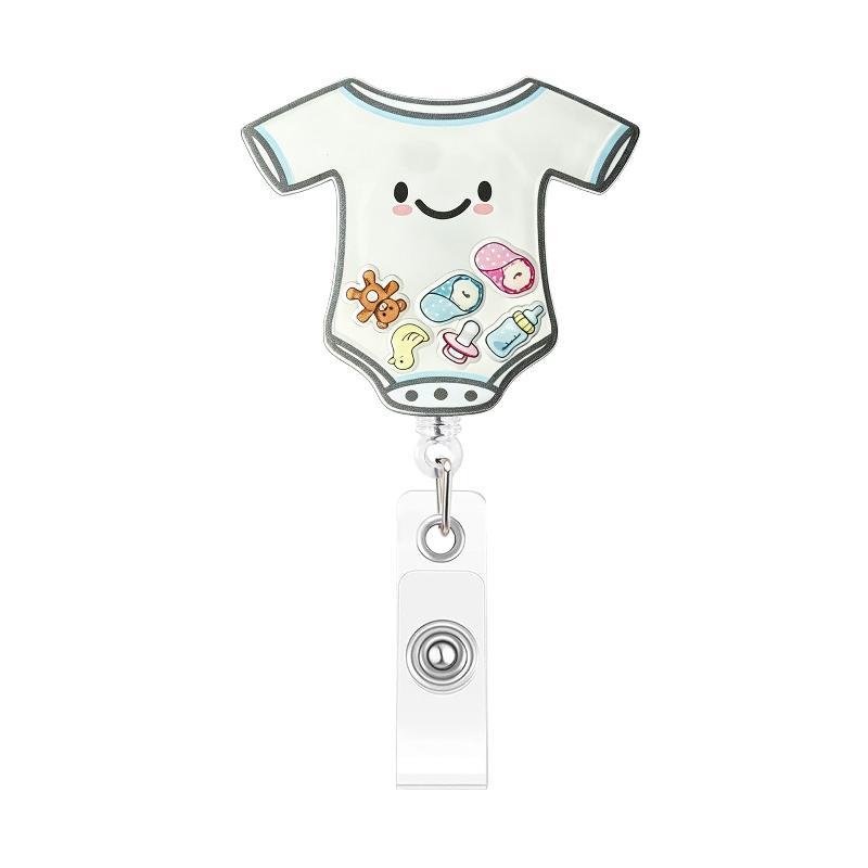 1 Stück Neues Design 1 Stück Shaker Acryl Einziehbar Krankenschwester Ausweisrolle Anime Herz Lunge Zähne Arzt Namensschild Ausweishalter Clip