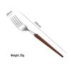 4-Piece High-End Stainless Steel Cutlery Set with Wooden Handles: Includes Knife, Fork, Spoon, and Teaspoon for Western Cuisine.