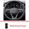 Hand Sew Car Steering Wheel Cover For Volkswagen VW Golf 8 MK8 GTI Golf GTE 2020 2026 Braid On the Steering Wheel Car Protector