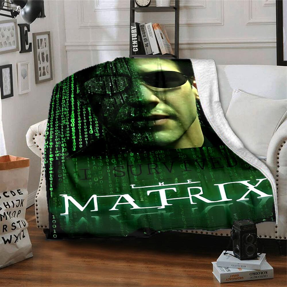 1pc Matrix, Survived Blanket Polyester Fiber, All Season Comfort for Sofa, Bed, Office, Car, Camping Ideal Home Decor & Gift, Office Comfort
