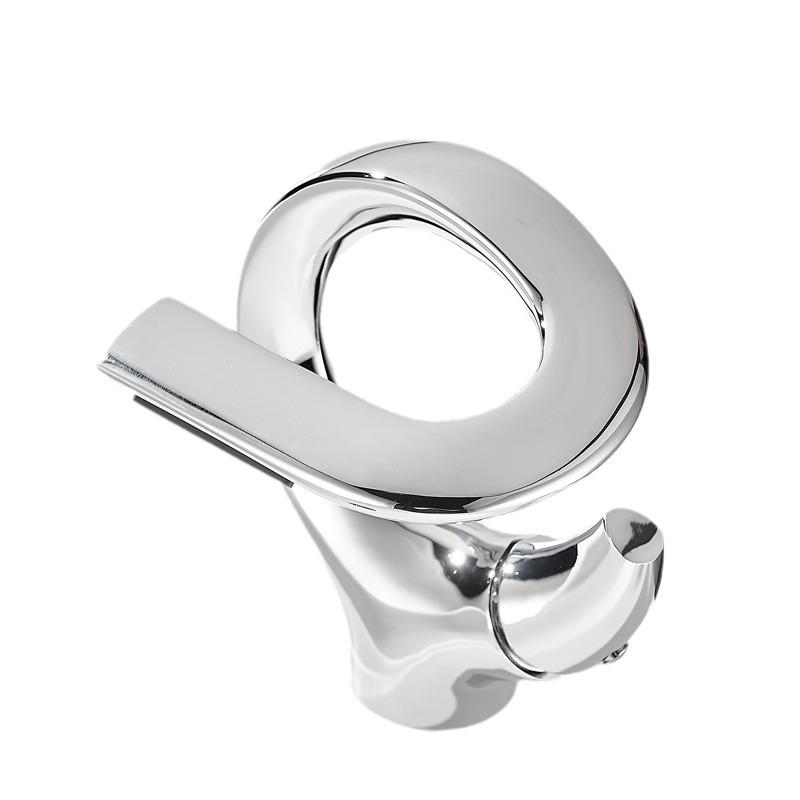 Bathroom Basin Faucets Single Handle Waterfall Taps Solid Brass Basin Mixers Taps S-shaped Design Water Taps