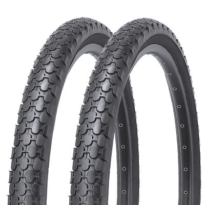 MOHEGIA 24x2.125" Bicycle Tires: Set of 2, 24" 57-507mm All-Terrain Replacement Tires - Cruiser/City Bike/MTB - Black