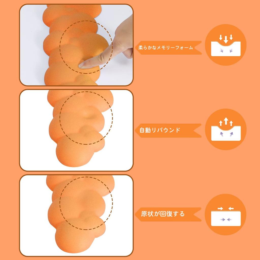 Keyboard Wrist Arm Palm Computer Hand Rest Wrist Stress with Massage Wrist Reduces Soft No Irritation to the Ergonomic Grey Keyboard Wrist Memory