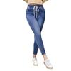 Jeans Elastic Waist Drawstring Stretch Jeans Woman