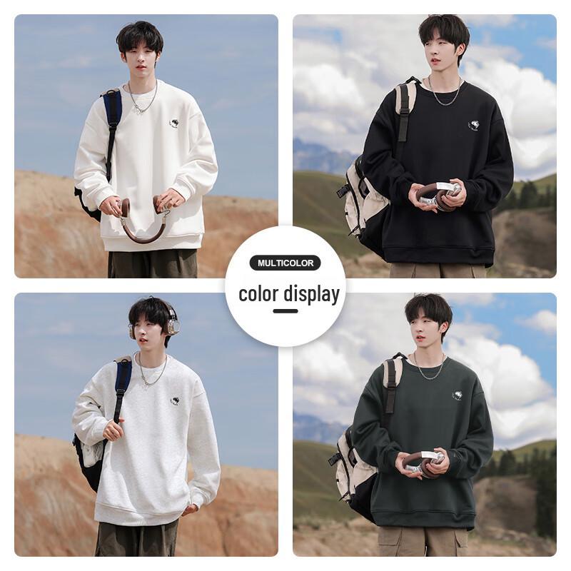 Mark Fairwhale Men's 2025 Spring/Autumn Printed Round Neck Sweatshirt