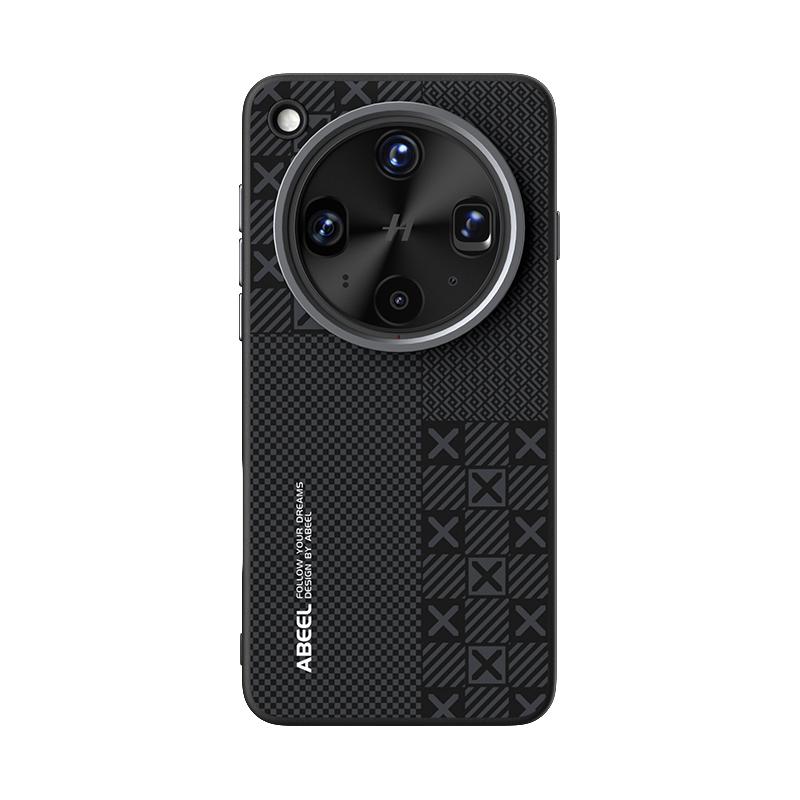 For OPPO Find X8 Ultra Case Magsafe Magnetic Wireless Charging Carbon Graid Pattern Camera Circle Mobile Phone Case