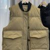 Vest for Women Oversize Thickened WinterLarge Pockets Solid Color Windproof Down Casual Sleeveless Tops Vest