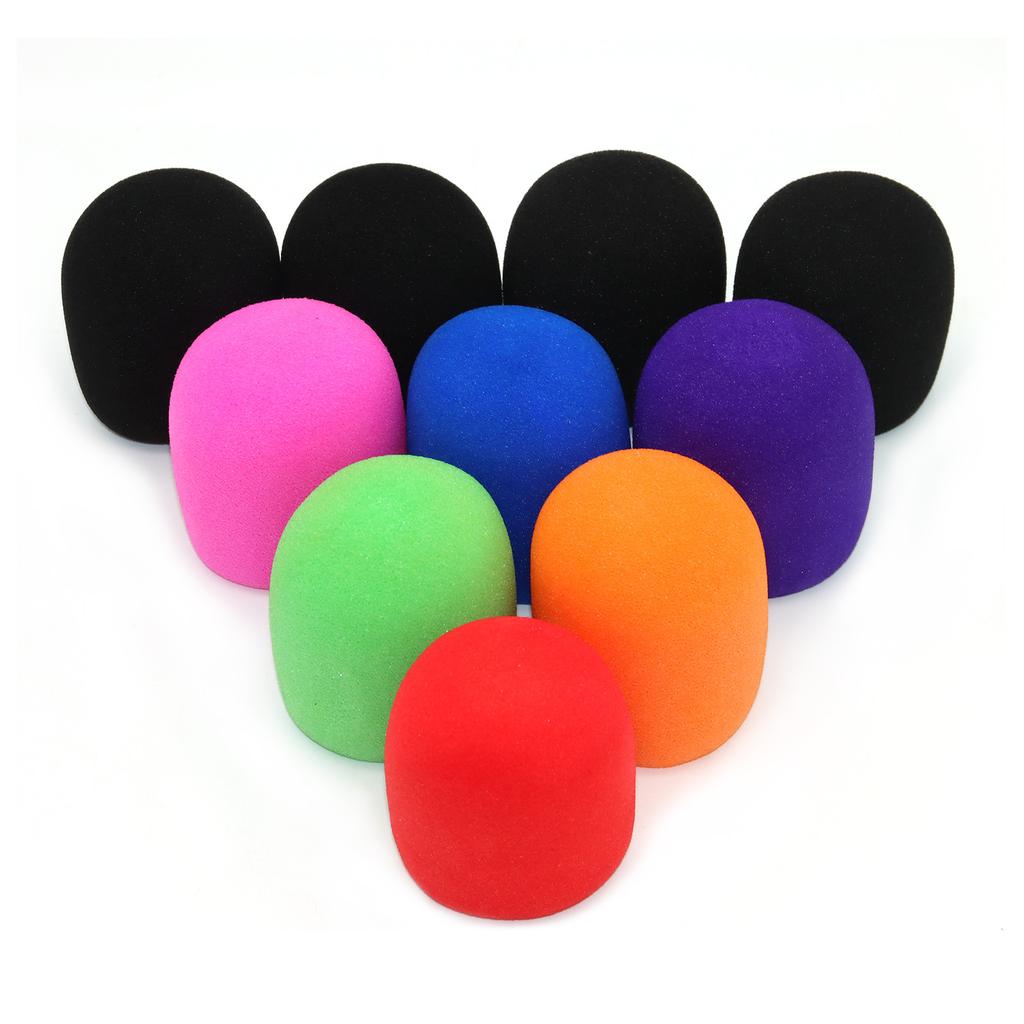 5pcs Thicken Microphone Foam Mic Cover Professional Studio Wind Screen Protective Shield Soft Sponge Microphone Cap Mic Cover