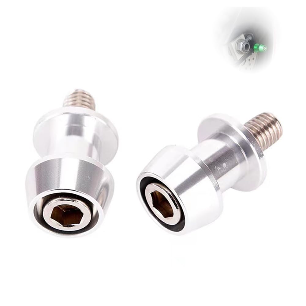 Bolts, Silver Stand Hooks, Set of 2, Left and Right Rear Stand Hooks, M6,