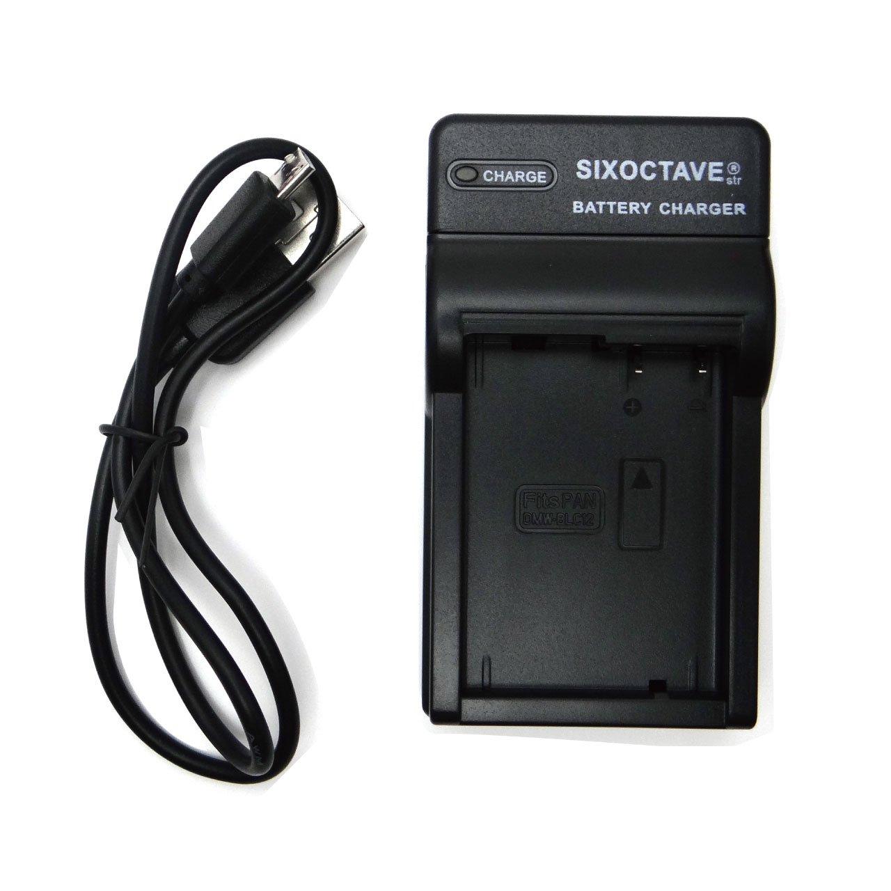 

Panasonic Rapid Compatible USB Charger for Lumix Cameras with both genuine manufacturer DMW-BLC12 (DMW-BTC6) чорний