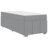 Bed Frame with Mattress Light Grey 100 x 200 cm Fabric