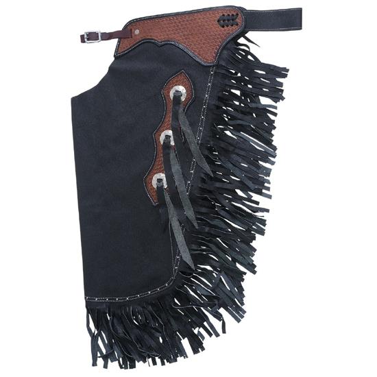 

Изготовленные на заказ ковбойские кожаные чапсы в стиле вестерн с бахромой, застежкой-пряжкой XX-LARGE чёрный