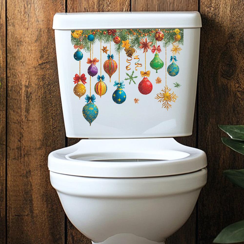 Weihnachtslicht Hängekugeln, Badezimmer- und Toilettendekoration und Verschönerungsaufkleber
