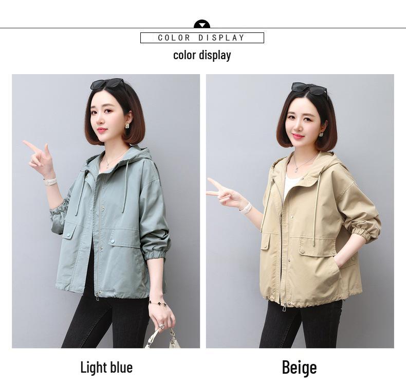 Damkort Huvförsedd Kofta Jacka - Vår/Höst 2024 Kollektion: Modernt & Mångsidigt för Medelålders Mammor