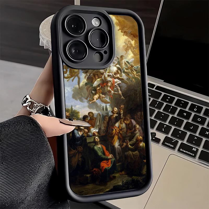 Handyhülle für iPhone 17 Air 16E 15 16 Pro Max Renaissance Ästhetik Kunstmalerei Hülle 14 Plus 13 12 Mini Weiche Schale Silikon