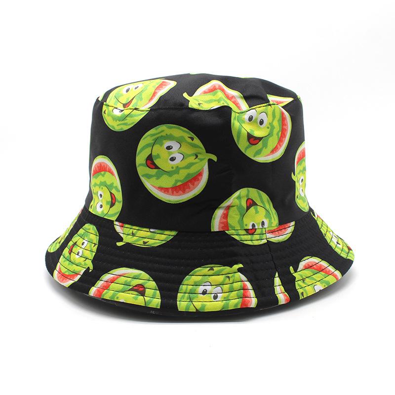Tropical Print Fruit Pattern Bucket Hat Women Summer Lemon Sports Visor Hat Casual Pot Hat