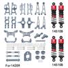 Mjx 14210 14209 H14BM Metal Steering Cup Upper Lower Swing Arm Set Shock Tower Bracket Body Post Hyper Go RC Car Upgrade Parts