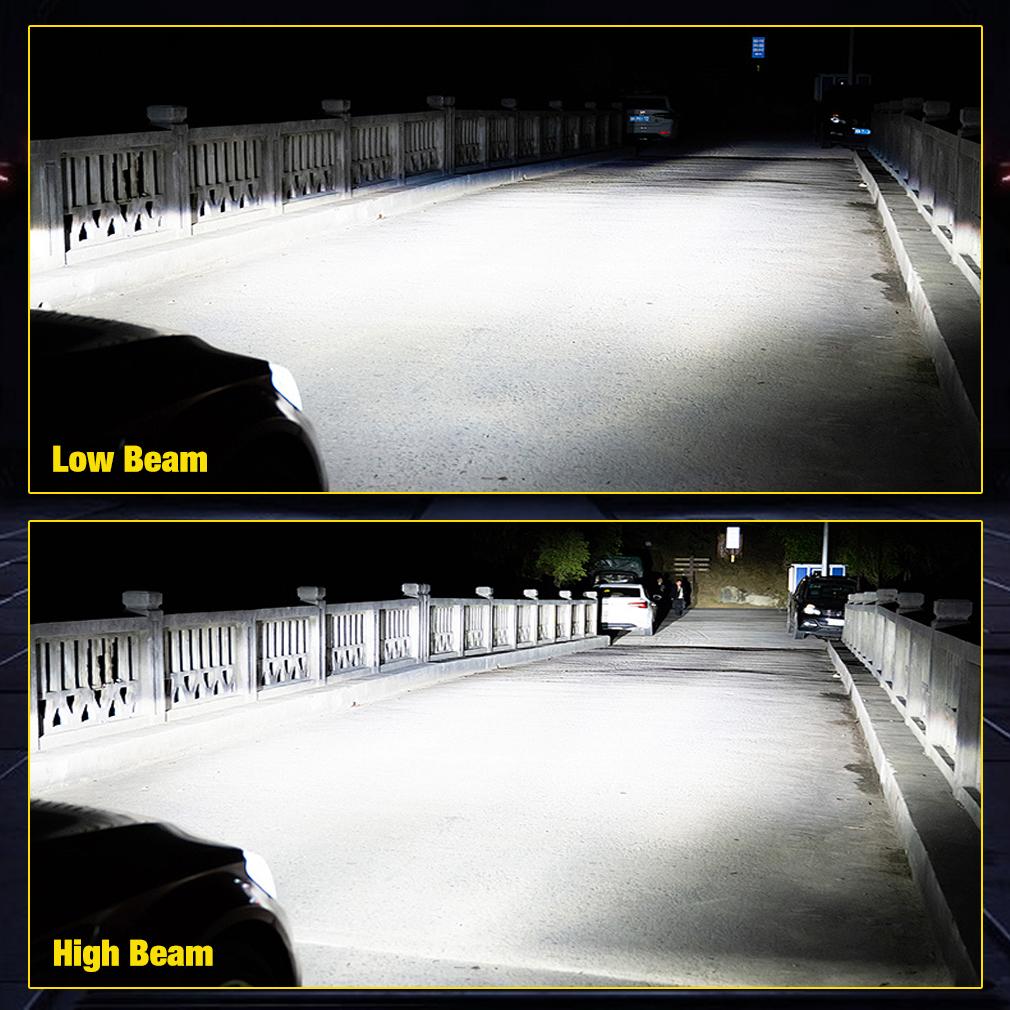 2 stk H7 H4 LED Canbus Bilfrontlyspærer 200W 50000LM H1 H8 H9 HB3 9005 HB4 9006 H11 LED-pære 4 Kobberrør Auto Turbo Lampe for VW Ford 6500K