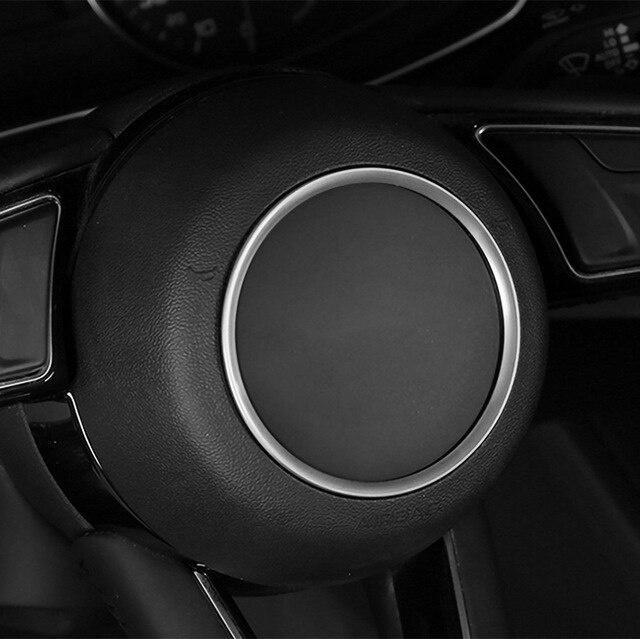 

4 цвета, алюминиевое кольцо на руль для A*i A*4 Q*3 2017 2018, декор с логотипом рулевого колеса One size серебряный