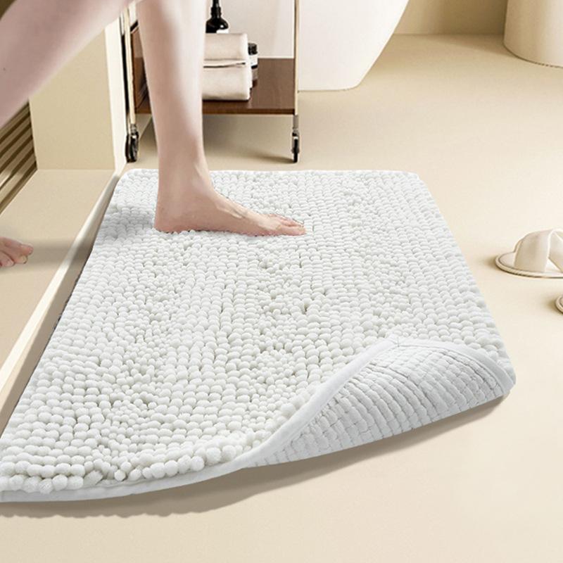 Bathroom Door Foot Mat Bathroom Anti-slip Mat Toilet Door Blanket Solid Color Bathroom Absorbent Floor Mat