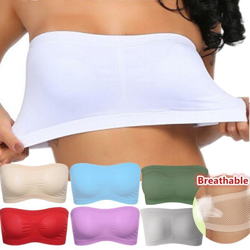 Damen Tube Top Trägerloser Bandeau-BH Unterwäsche Damen Bralette Nahtlose trägerlose Tops Hohl umwickelte Brust-BHs