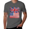 USA and Uk Flag TShirt Big Size Crew Neck TShirt