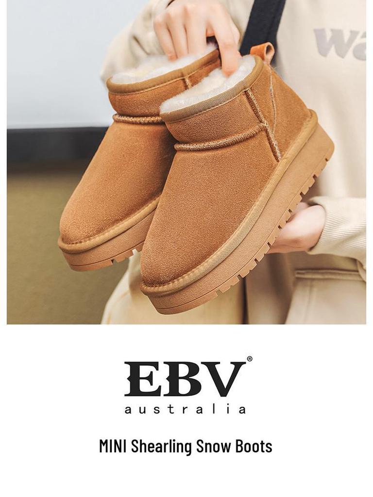 2025 Women's Thick-Soled Sheepskin Snow Boots, Fleece-Lined & Non-Slip