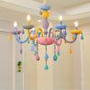 Oeny European Style Rainbow Princess 6-Head Crystal Chandelier