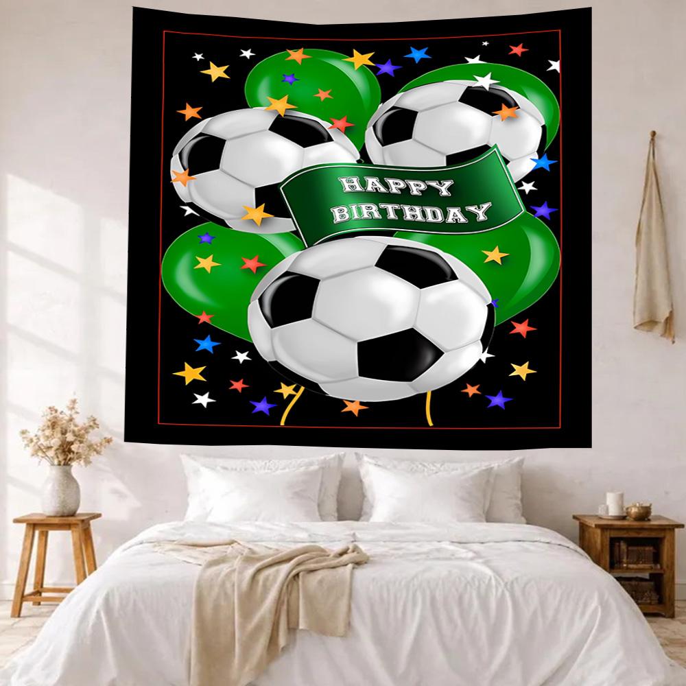 Fußball Wanddekoration Wandteppich Kunst Für Haustier-Gedenken Geburtstag Hochzeitsparty Hintergrund Familien Geschenk