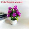Twelve Flowers Simulated Artificial Green Plant Potted Ornament For Decor Indoor