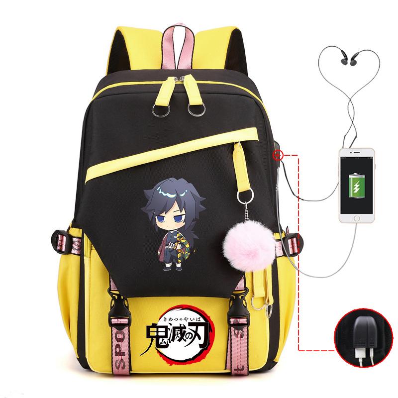 Kimetsu no yaiba ghost column peripheral printing schoolbag junior high school student high school multi-functional schoolbag