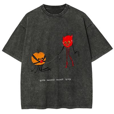 T-shirt Unisex Stampa Cartoni Animati, Oversize, Manica Corta, Casual, Retro, Stile Harajuku, Top Design Wear, Estate