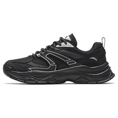 Hot Comfortable Shock Absorbing Wear Resistant Low Top Casual Shoes Men Casual Shoes Black Silver 912348806-4
