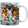 3D Happy Easter Rabbit Egg Egg Ceramic Coffee Mug Tea Cup