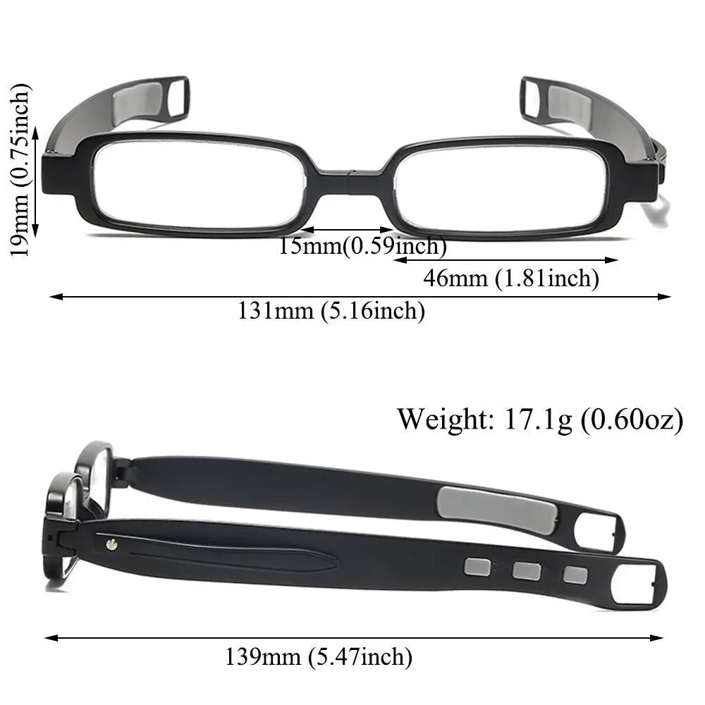 TR90 Portable Folding Anti Blue Light Reading Glasses with Leather Case Men Women Compact 360°Twist Pocket Presbyopic Eyeglasses