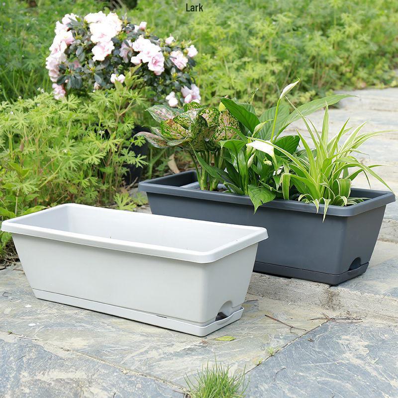 Hollen Extra Large Rectangular Vegetable and Flower Planting Pots for Balcony or Family Use