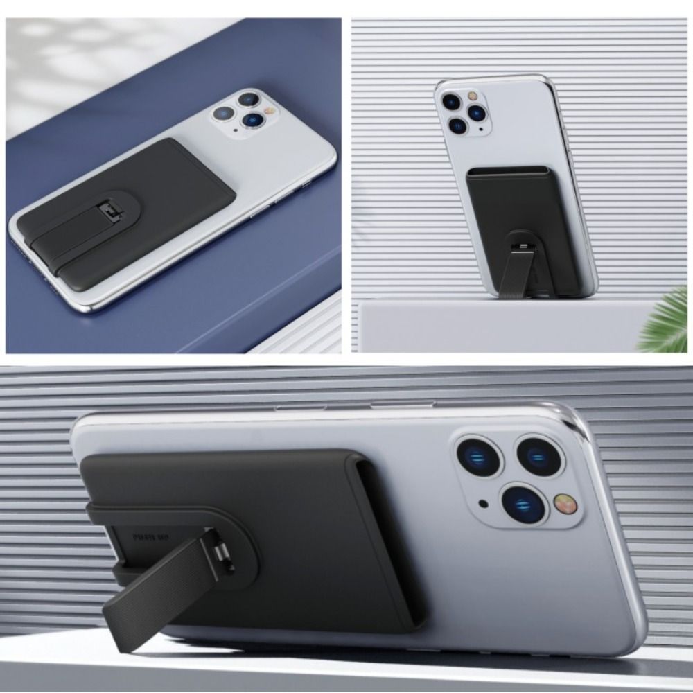 Silicone Wallet Case Stick on Card Case Convenient Phone Bracket  Phone