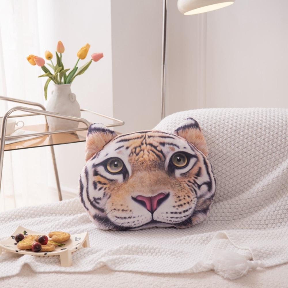3D 40CM Cat Dog Head Pillow Cushion Realistic Car Seat Cushion  Multipurpose