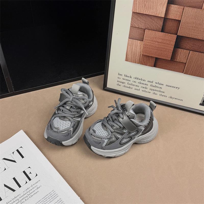 

Kids Lightweight Breathable Running Shoes 2026 - Unisex, Non-Slip, Fashionable & Versatile for Spring/Autumn 24 сірий колір/чорний