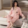 Pure cotton pajamas women's spring and autumn long-sleeved winter large-size pajamas, summer women's suits, loungewear can be worn outside