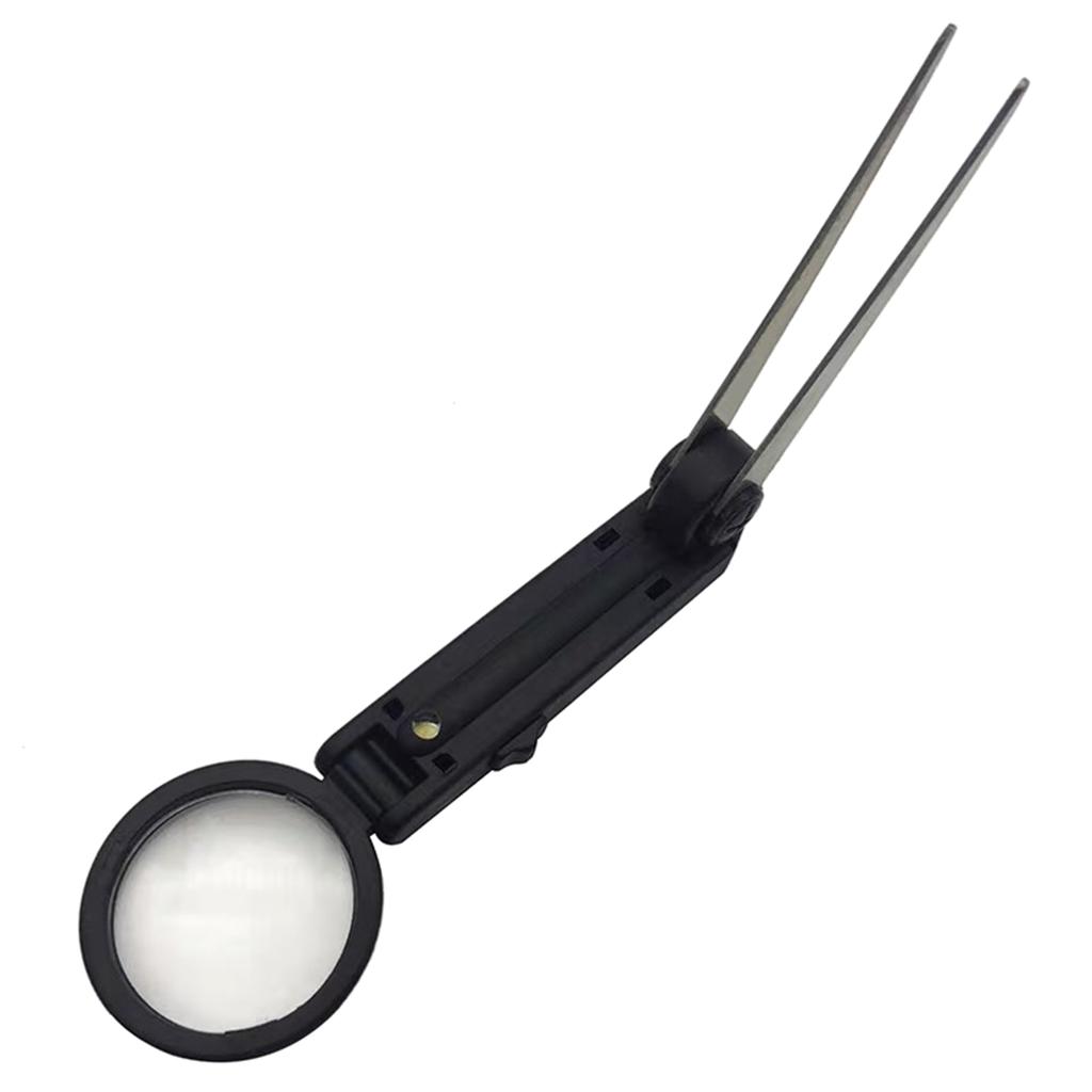 Handy 8x Magnifying Glass Magnifying Glass with Tweezer Magnifying Lens and Tweezers Perfect for Crafts and Tasks